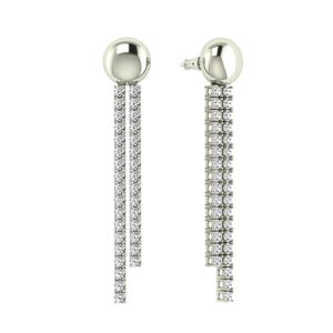 Node Crystal Chain Earrings