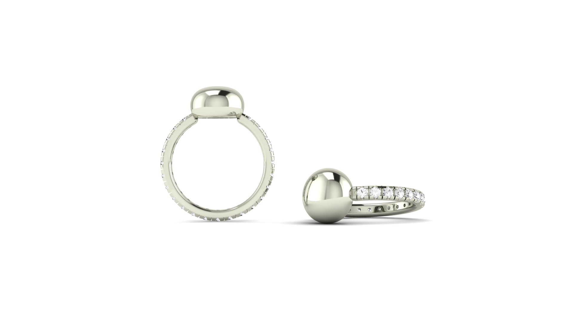 Node Petit Crystal Ring