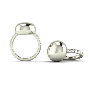 Node Semi Crystal Ring