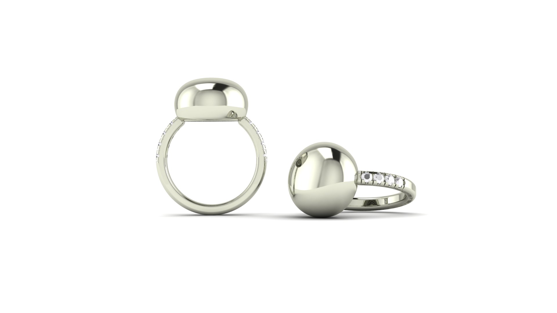 Node Semi Crystal Ring